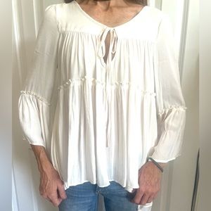 Free People Ivory Blouse Size XS